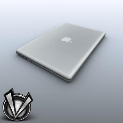 3D Model of Low-Poly, Game-Ready MacBookPro 17' - 3D Render 1